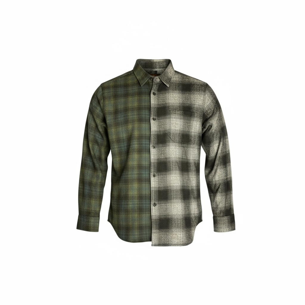 Color Block Plaid shirt