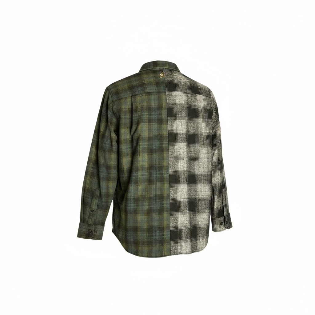 Color Block Plaid shirt