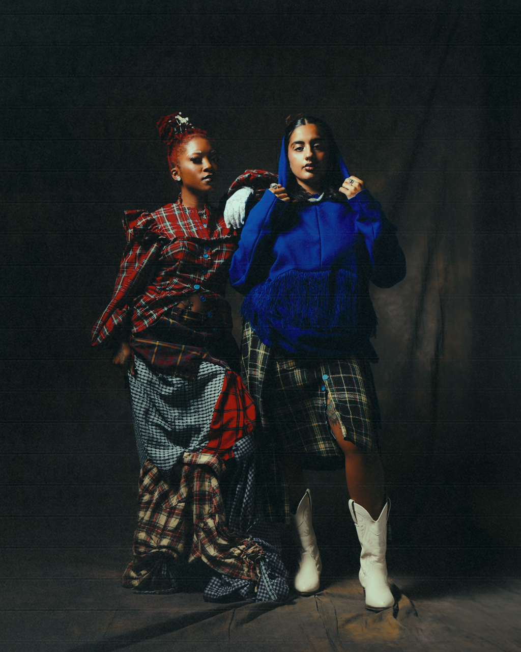 Cobalt fringe hoodie